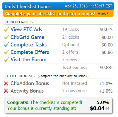 ySense - Daily Checklist