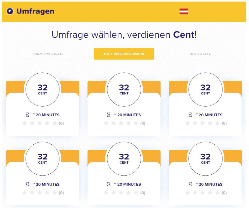 Neue Online-Umfragen bei Questler